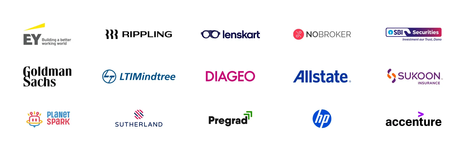 Recruiters that hire from this programme